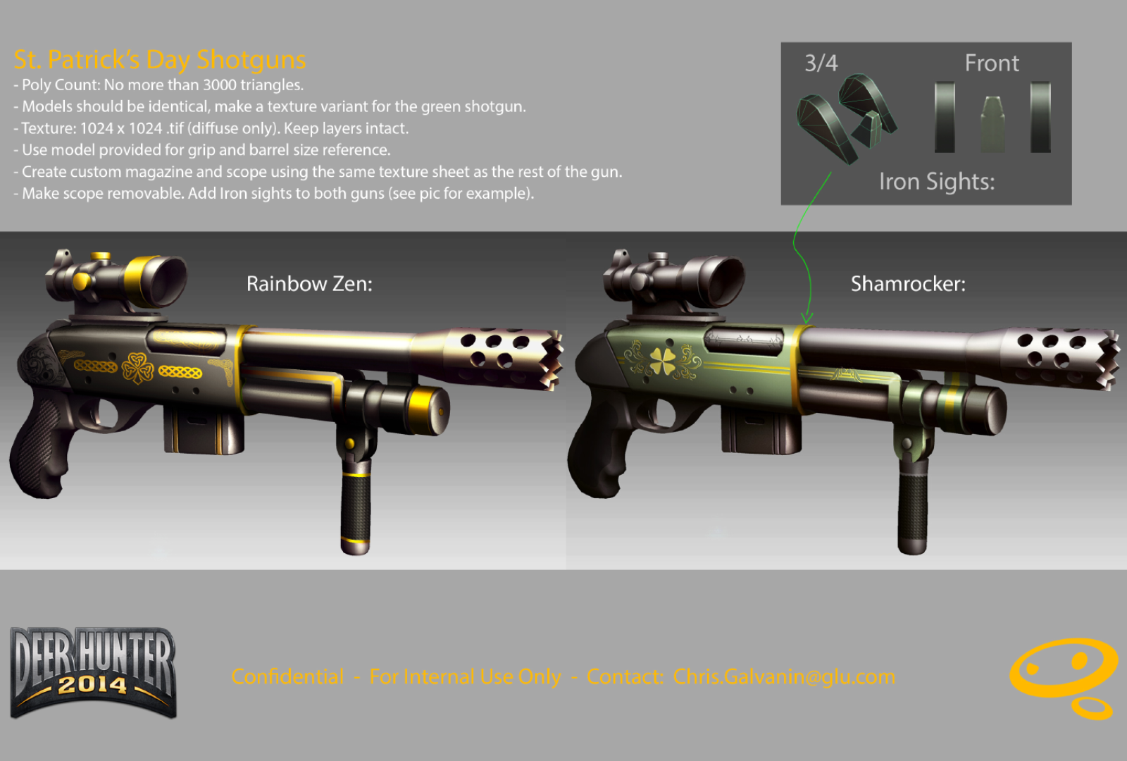 St. Patrick's Day shotguns brief for Deer Hunter 2014